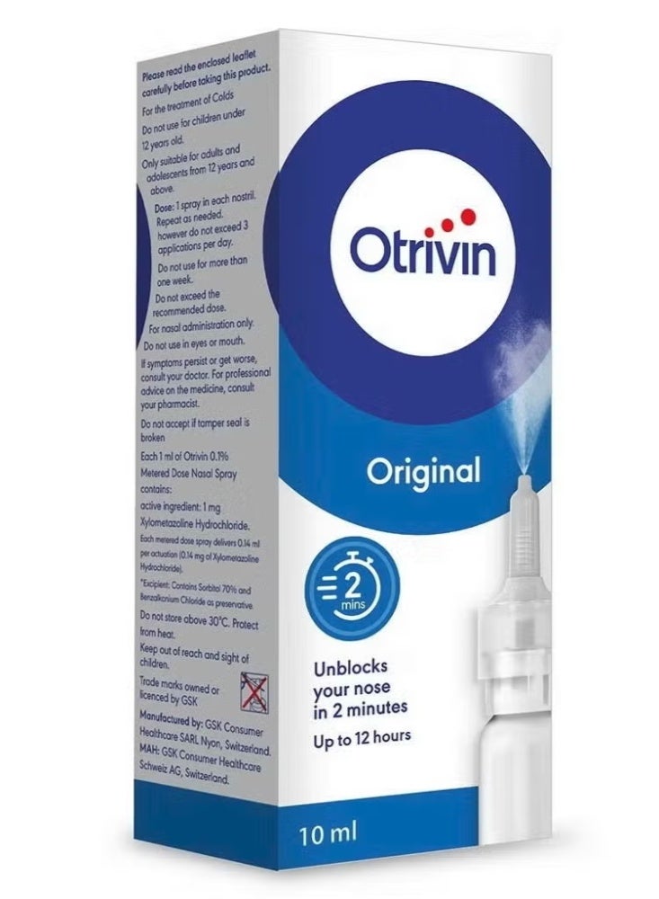 OTRIVIN 1% Nasal Spray for Adults 10 ml - Image 3
